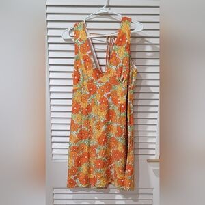 Sadie & Sage White and Orange Poppy Dress